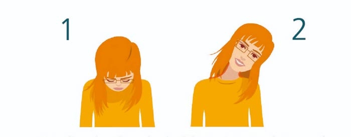 Estiramiento de cuello infografía