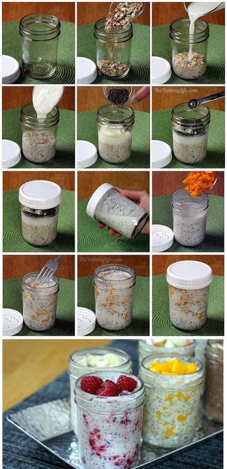 Preparación de avena saludable para el desayuno