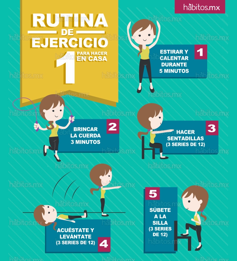 Sencilla rutina de ejercicios para hacer en casa